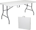 Stansport Folding Camp Table White 59.8 L x 29.1 W x 29.1 H