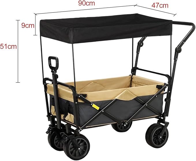 Awning Canopy for Wagon Attachment Removable Awning Canopy for Wagon Cart Sun Shade Cover Protection Outdoor Camping Picnic Fishing Trolley Cart Attachment Outdoor Stroller Accessories