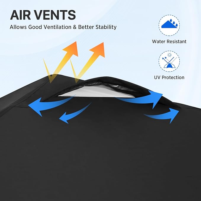 EAGLE PEAK Pop Up Canopy Tent with Wheeled Carry Bag 8 Stakes 4 Ropes Easy Set Up Tent Canopy 8x8 ft Black