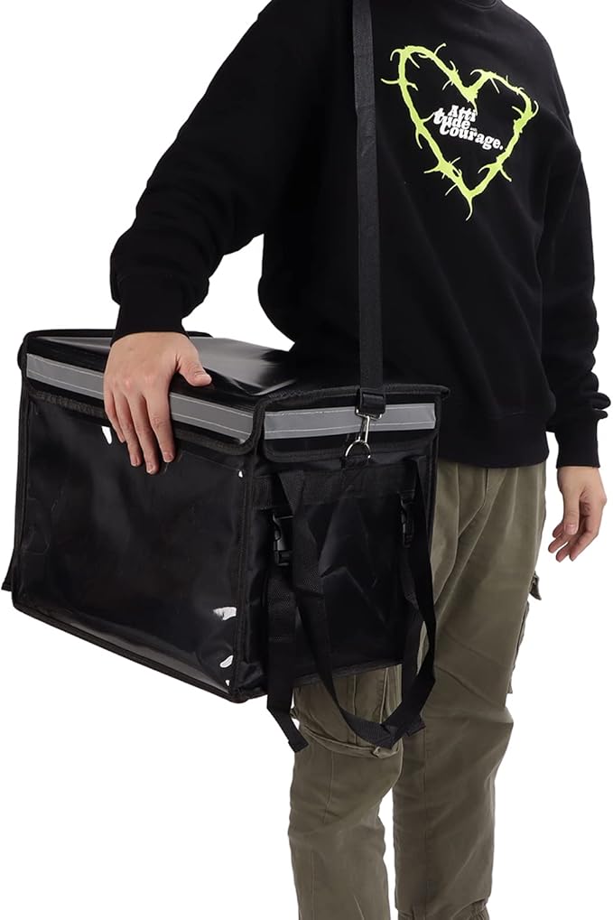 plplaaoo Food Delivery Bag Insulated Large Capacity Backpack with Internal Support Structure for Delivery Drivers Restaurants Oxford Cloth 10L 43.5 x 34.5 x 30cm