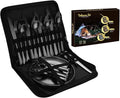 Camping Mess Kits with Portable Case Stainless Steel Outdoor Picnic Dinnerware Set with Plate Spoon Fork Knife Cloth Napkins