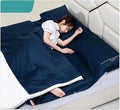 RUZGAR Sleeping Bag Liner Large Small Sized Travel Sheet 300 Thread Count Long Staple Cotton Ultra Lightweight Sleep Liner Single Double Travel Bed Sheet (Color : Blue B Size : 180x210cm-70x82)