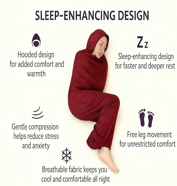 Adult Head-Mounted Sleeping Bags Wearable Sleep pod Blanket and Family Camping Sleeping Bag Create a Comfortable Relaxing and Breathable Environment for Sleep