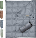 Down Camping Blanket with Footbox – Lightweight Packable Water Resistant Backpacking Quilt &amp Warm Puffy Compact Outdoor Throw – 52x77 with Stuff Sack for Stadium Hiking &amp Travel