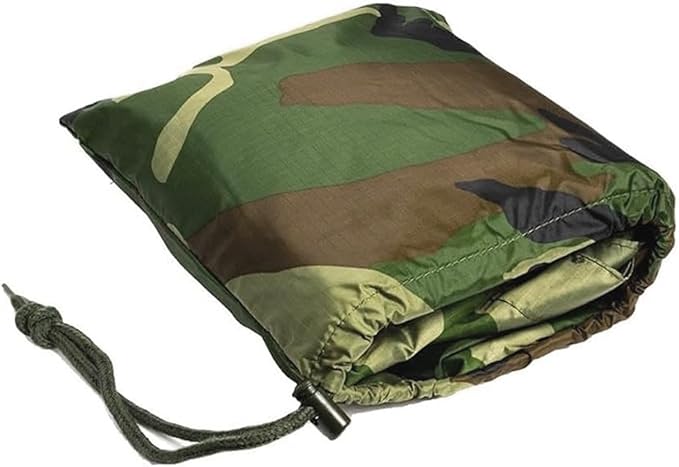 Mil-Tec Adult Ripstop Wet Weather Lightweight Waterproof Multi-Use Rain Poncho with Hood - Use as Bivouac Sack Shelter Tent