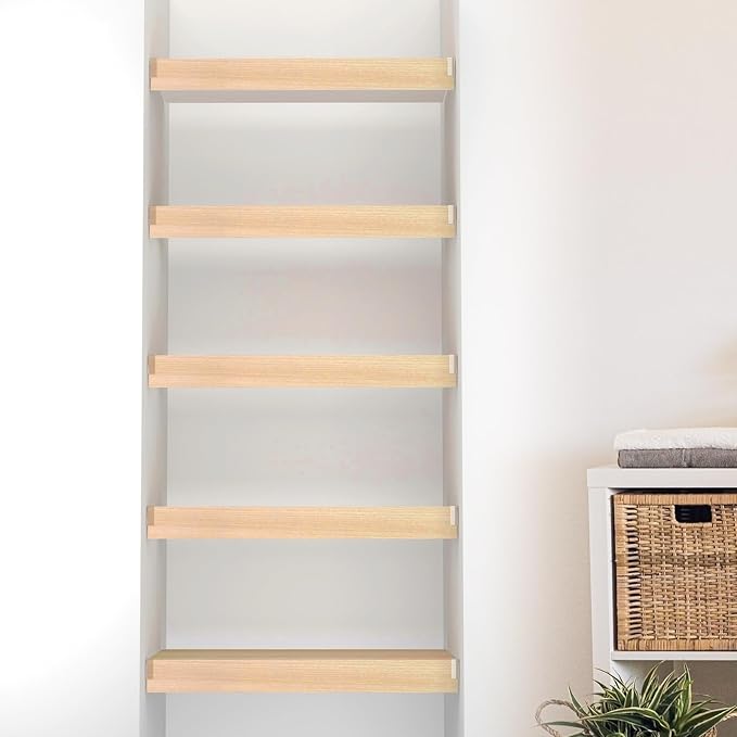 Wire Shelf Covers Suitable for Pantry Wire Rack 0.25 Thick PVC Faux Wood Grain Faux Wood Shelf Covers Set of 5 (26W*12D Inch)