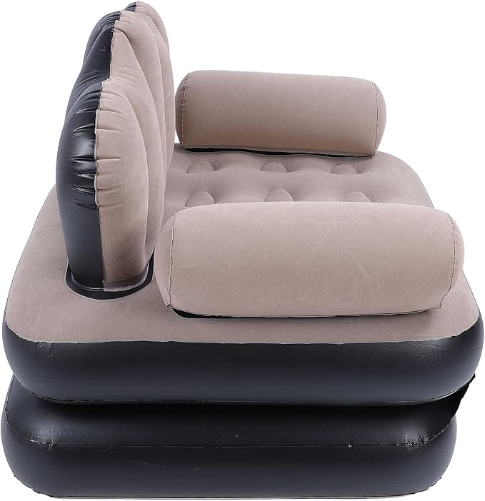 Walfront Portable Inflatable Sofa Mattress Soft Pressure Pressure Existing Couch Bed for Travel Camping