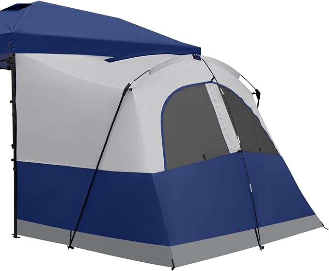 KAMPKEEPER Canopy Side Tent4-6 Person Camping Cube Tent for 10x10 Pop Up CanopiesEasy Up Gazebo with WindowCompatible with 10' Wide Canopy Tents
