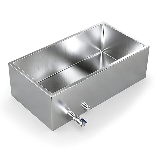 Marada Maple Syrup Evaporator Pan with Dual Interface Steam Table Pan304 Stainless Jam Food Chafing for Home Outdoor Cooking (30L x 16W x 9.5H)