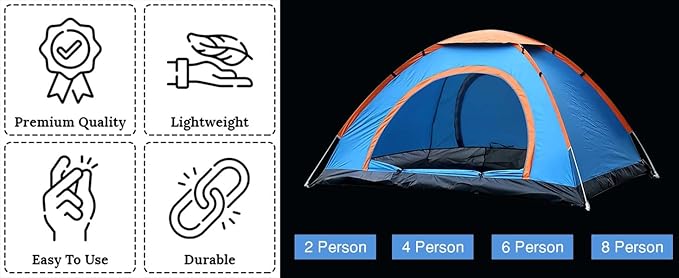 PGM Portable Camping Tent Multi Color