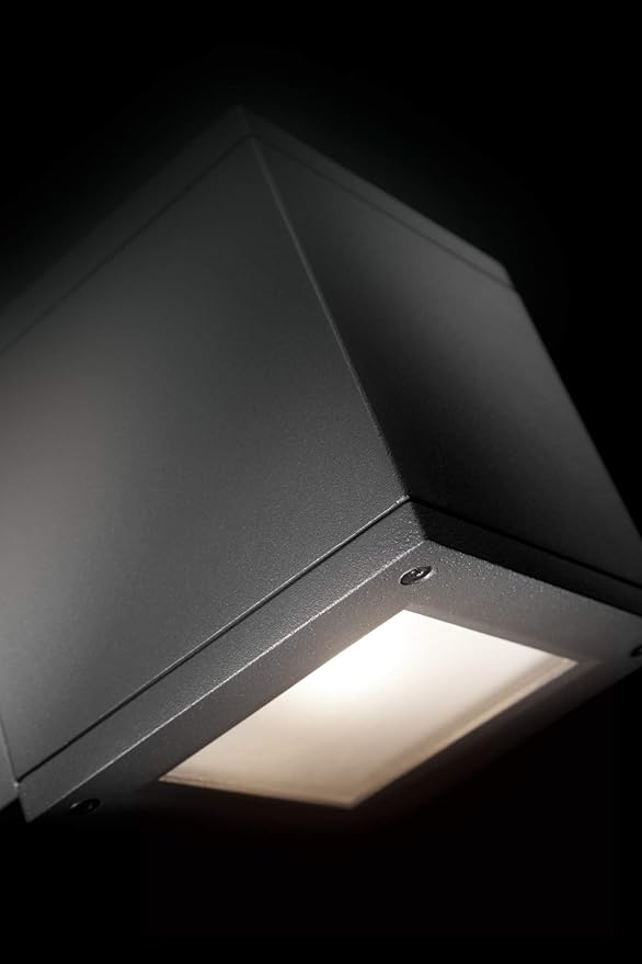 WAC Lighting WS-W2505-AL Rubix LED Outdoor Wall Light Fixture Double Light 3000K Brushed Aluminum