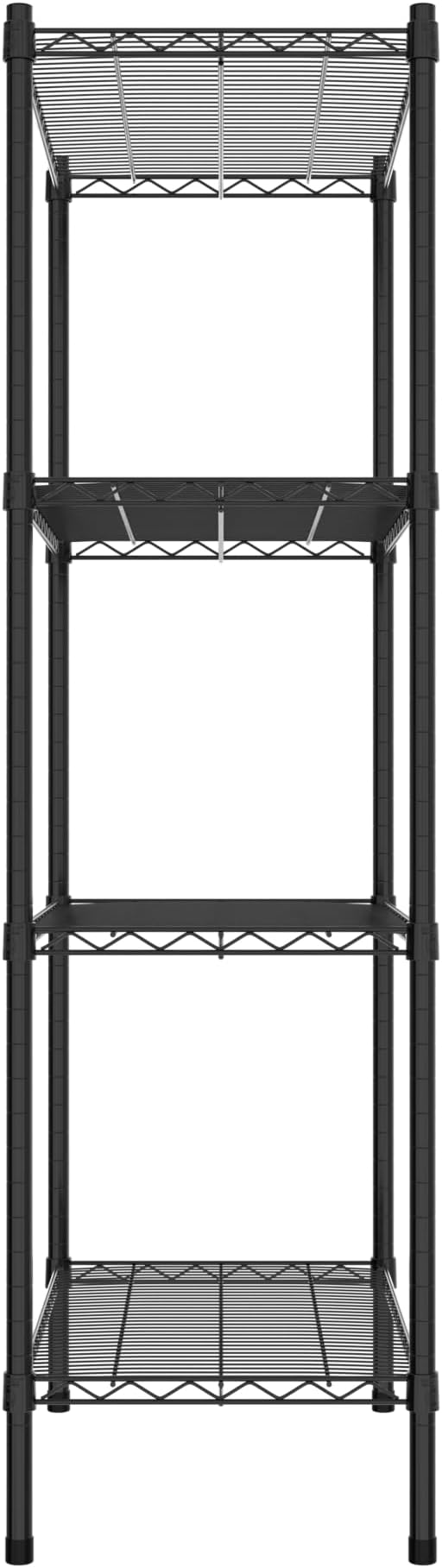 Commercial NSF Listed Black Epoxy Stationary Wire Shelving Kit 18 x 30 x 64 with 4 Shelves Perfect for Warehouse Walk-in Refrigerator Freezer Grocery Store Restaurant Dishroom