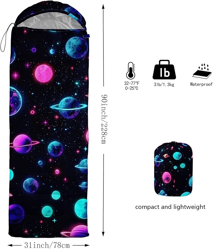 Sea Turtle Sleeping Bag for Kids Boys GirlsOcean Themed Camping GearWaterproof Compact Sleeping Bag for Camping Backpacking Outdoor Hiking.