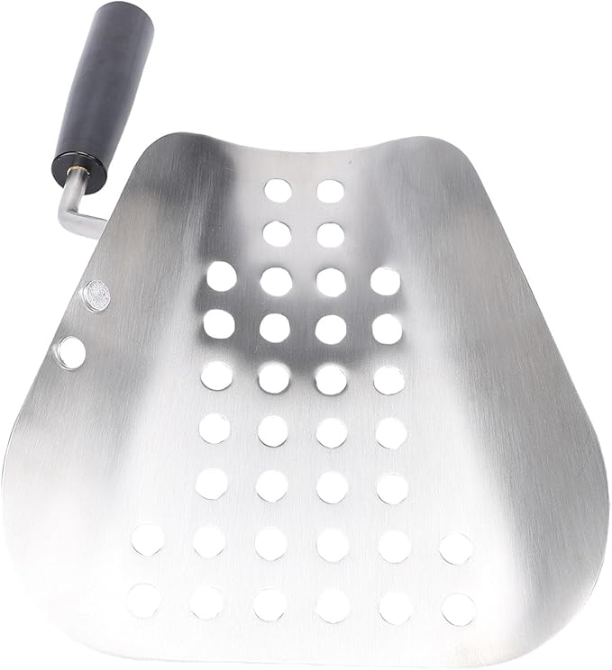 Generic Commercial Popcorn Scoop with Holes Stainless Steel French Fry and Popcorn Scoop Quick Fill Scooper Utility Serving Tool for Snacks Dessert Ice Dry Goods