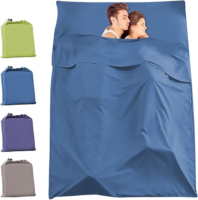 Travel and Camping Sheets Sleeping Bag LinerLightweight Travel Sheets for Hotel Portable Hotel Sleeping Bag Sack for AdultsPremium Soft Hotel Sleep Sheet for Traveling Hostels Picnic