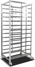 Quick Rack for Baking PansHeavy Duty Stainless Steel Bakery Bun Pan Rack Commercial Cooling Trolley for Pizza &amp Bread Dough Trays Metal Drying Rack for Efficient Baking Storage