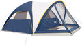 UNP Camping Tent with Screen Room Portable 6 Person Camping Tent with Screen Porch Family Dome Tent for Camping Outdoor - 14'x11'x72''(H)