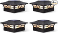 Solar Post Cap Lights Outdoor 4pack Waterproof Solar Powered Deck Fence Post Lights for 4x4 Wood/Vinyl Posts Solar Outdoor LED Light with Cool/Warm Lighting Decorate Garden Patio Porch…