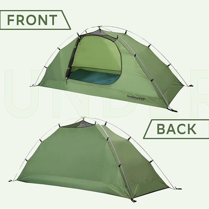 1/2 Person Backpacking Tent for 4-Season - Winter Waterproof Tent for One Person Lightweight Camping Gear for Backpacking Easy Set Up Cold Weather Essentials by Underwood Aggregator