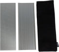 IGT Camping Table Panels 0.5 Unit 2 Pack Detachable Brushed Anodized Aluminum Alloy Tabletop with Carrying Bag Compatible with Most IGT Frames for Car Camping RV Picnic Tailgating (Silver)