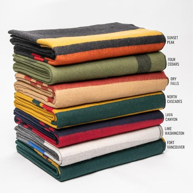 Arcturus Rainier Wool Blanket Warm Thick Washable Wool Blanket for Home Outdoors Camping Tailgates Picnic Hunting Travel &amp Emergency Kits Twin Size 4.5 lb Dry Falls
