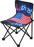 4th of July Independence Day Red American Flag Portable Camping Chairs for Adults Lightweight Compact Folding Chair Carry Bag Included Lawn Chairs for Travel Concert