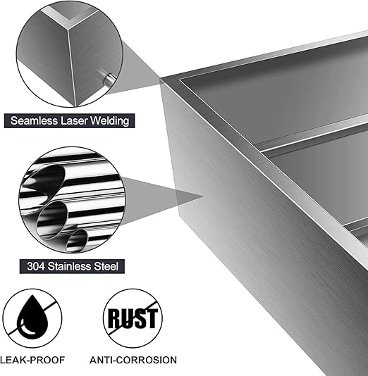 Maple Syrup Evaporator Pan Stainless Steel Syrup Evaporator with Valve and Thermometer and Feed Pan Heavy Duty Maple Syrup Boiling Pan 36x24x18.9 Inch