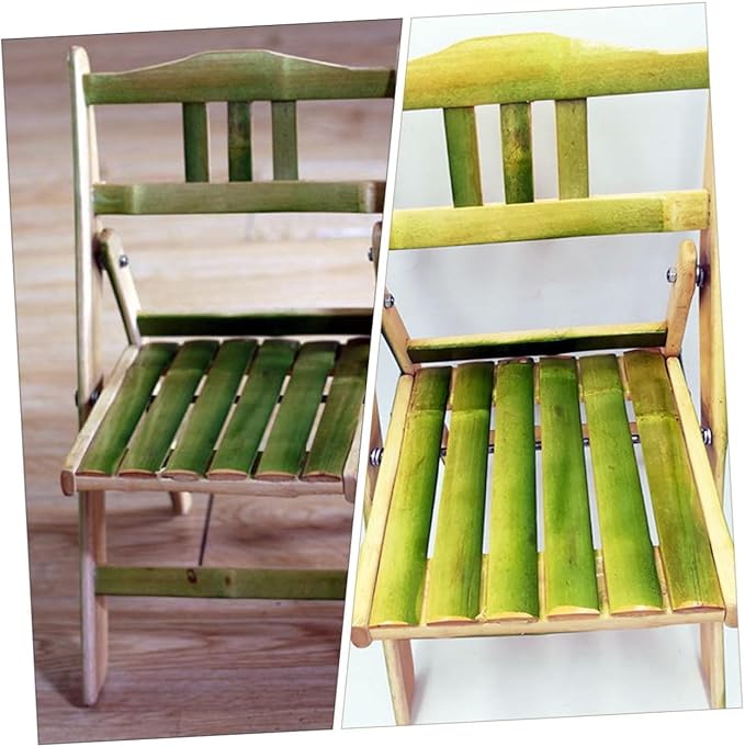 Hemoton Bamboo Folding Chair Easy to Install Camping Stool Student Back-Rest Portable for Home and Business