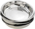 Anbers 18/10 Stainless Round Dinner Plates Dishes 9.4-INCH Camping Plate 4 Packs