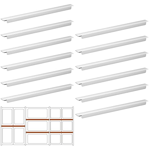Zonon 12 Pcs Stainless Steel Adaptor Bar Long Food Divider Metal Steam Table Adapter Bar for Hotel Restaurant Catering Home Commercial Food Service Accessories(12.8)