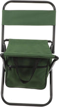 KICHOUSE Portable Folding Chair Back Support Compact Camping Stool for Hiking BBQ Fishing Outdoor