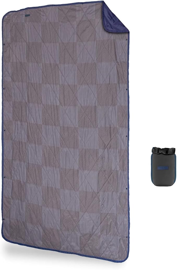 Gravel UltraPak™ Packable Insulated Travel Blanket – Lightweight Outdoor Blanket Water-Resistant Compact 20D Nylon with Snap Closure