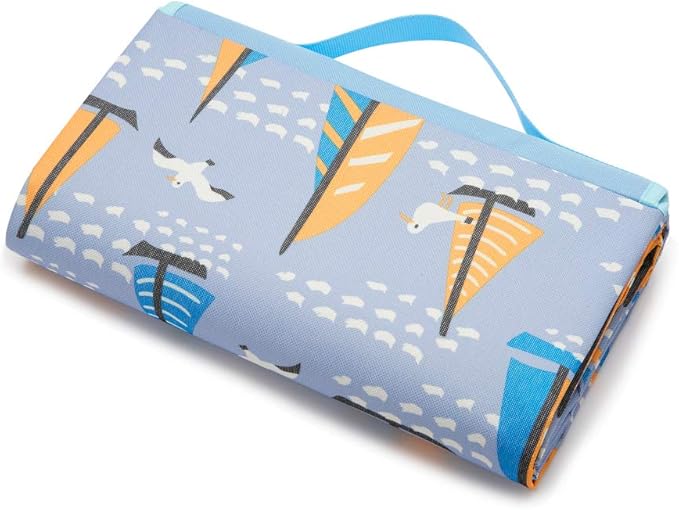 EURYNOME Custom Picnic Blanket Personalized w/Embroidery - Waterproof 600D Oxford Large Beach Mat for Camping Hiking - Add Name/Text!