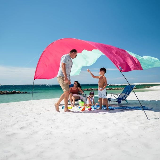 Shibumi Shade 3.0 Version | Berry Mint Edition | Sets Up in 3 Mins | 150 Sq. Ft. of Shade for up to 8 People | Includes Wind Assist | UPF 50+ Sun Protection