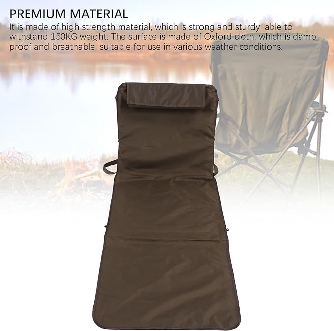 Alomejor Reclining Beach Mat Beach Lounge Chair Portable Folding Adjustable Backrest Dual Purpose Design for Sitting and Lying Pool Meadows Camping (Coffee)