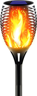 Solar Torch Light with Flickering Flame Outdoor Waterproof Super Large Solar Tiki Torches Landscape Decorative Lights for Yard Garden Pathway Auto On/Off (1 Pack)