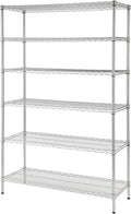 21 Deep x 24 Wide x 74 High 6 Tier Chrome Wire Shelving Kit | NSF Commercial Storage Rack Unit