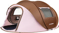 EchoSmile Instant Pop Up Camping Tent 2/4/6 Person Easy Setup Tent Water Resistant Dome Portable with Carry Bag