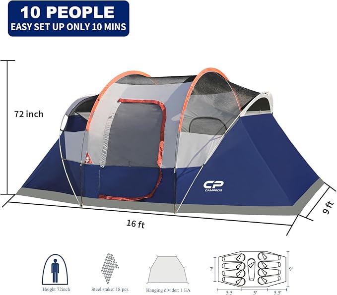 CAMPROS CP 4-10 Person Tent