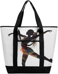 Insulated Shopping BagLarge Reusable Cooler Bags A Dancer Printed Foldable Shopping BagTravel Waterproof Shoulder Bag