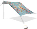Beautiful Bird Beach Tent Sun Shelter 9.2' x 10.5' Beach Canopy with 4 Sandbags 4 Stability Poles Sand Shovels - Tent Canopy for Beach Camping Fishing Picnics