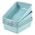 Kiddream 5 Pack 8 Liter Bus Tub Plastic Wash Tubs Mint Green