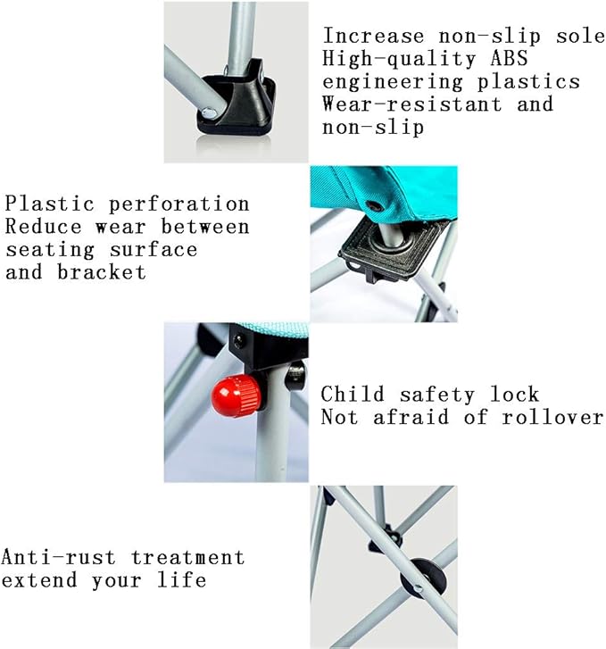 Folding Camping ChairMoon &amp Sun Chairwith Storage Bag600D Oxford FabricUsed for Outdoor Terrace Beach Fishing(Size:2) ()