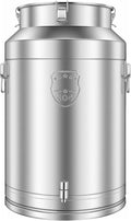 Stainless Steel Milk Can 76L/20.1Gal Metal Drink Dispenser Airtight Canister with Faucet &amp Lid Wine Oil Beverage Storage Container for Kitchen Restaurant Party W15.8*H25.2in