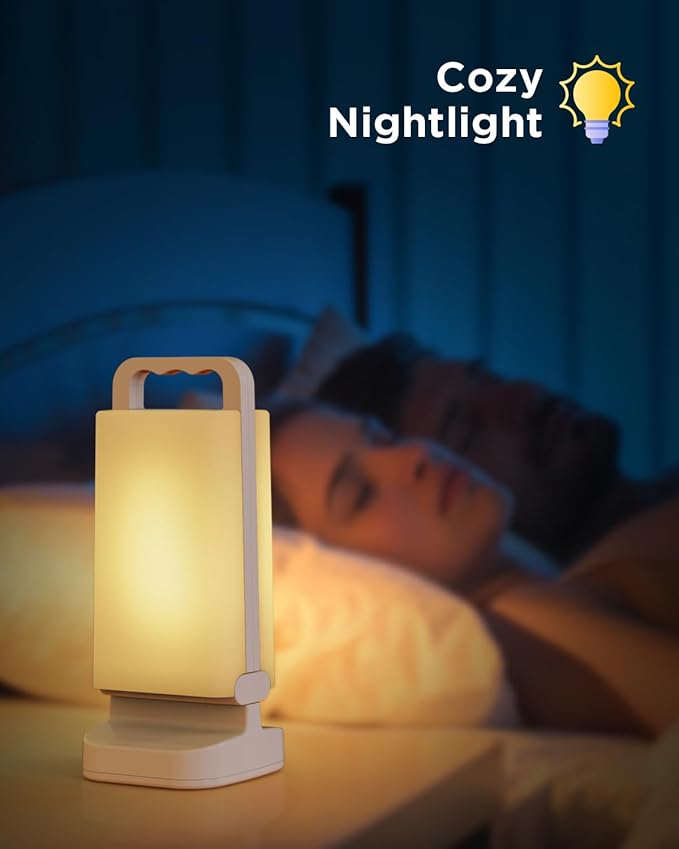 Solar Camping Lantern 6000mAh 2 Pack USB Rechargeable Camping Light &amp Power Supply Dimmable LED Night Lamp with Up to 80Hrs Runtime Survival Gear for Emergency Hurricane Hiking &amp Outdoor