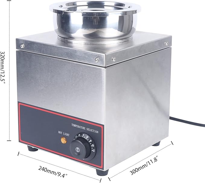 Commercial Grade Bain Marie Buffet Food Warmer 1 Round Pot Stainless Steel Food Warmer Steam Table for Catering and Restaurants 150W 110V (1 Round Pot)