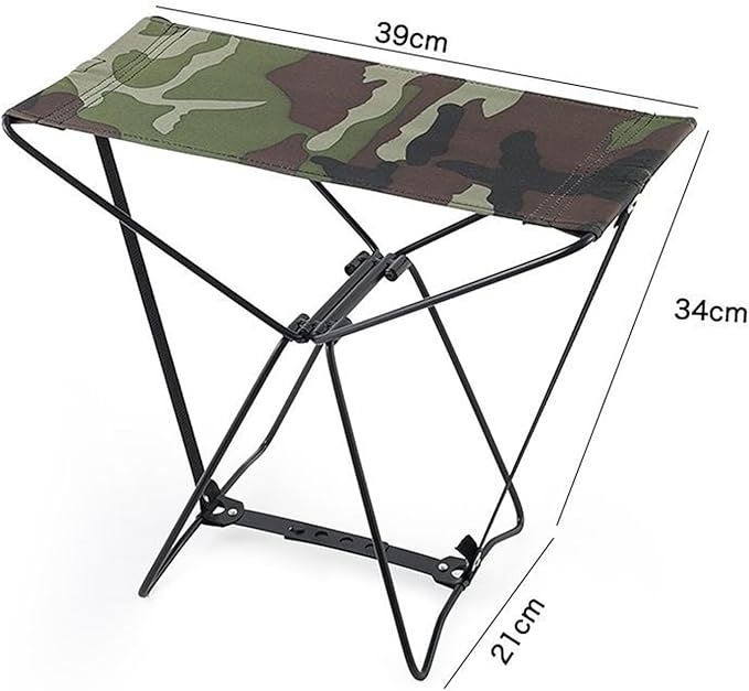 Lightweight Oxford Cloth Portable Folding Stool – Mini Outdoor Stool for Camping Travel Fishing &amp Queuing(Camouflage no bagL)