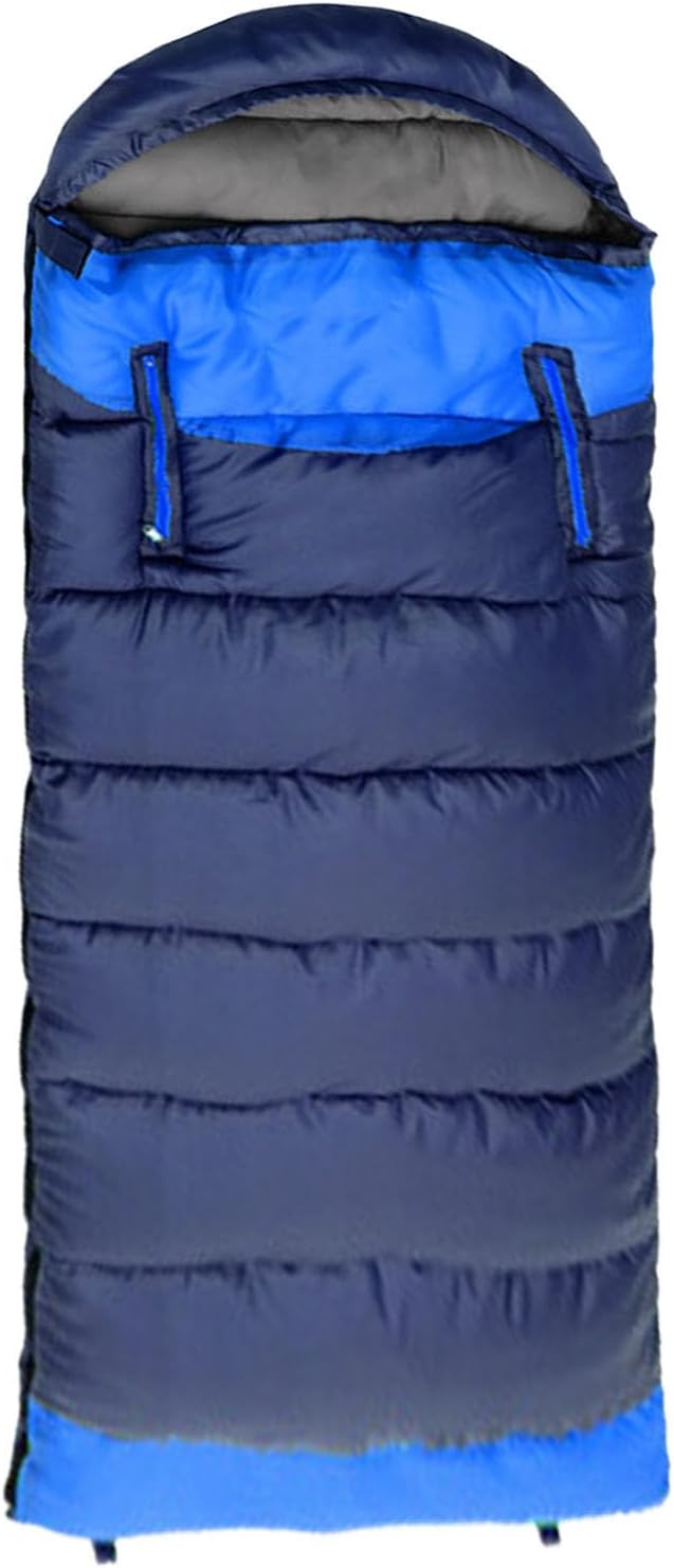 Sleeping Bags for Adults Cold Weather Sleeping Bag Camping Sleeping Bag Portable Camping Gear for Traveling Winter Sleeping Bags with Arm Ports for Outdoor Indoor (Blue L)