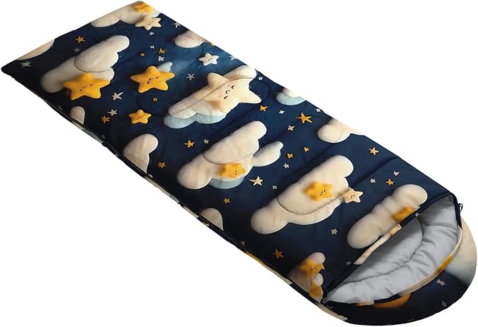 AILONEN Cartoon Camping Sleeping Bag for Boys Girls AdultsLightweight &amp Waterproof3 Season Warm &amp Cold WeatherPortablePrinted Sleeping BagTravelingCampingHiking