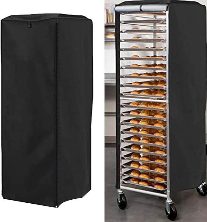 Waterproof High Density 210D Storage Shelf And Bread Rack CoverDustproof Large 59X72x163 Cm For BakeryRestaurant Or Home Kitchen